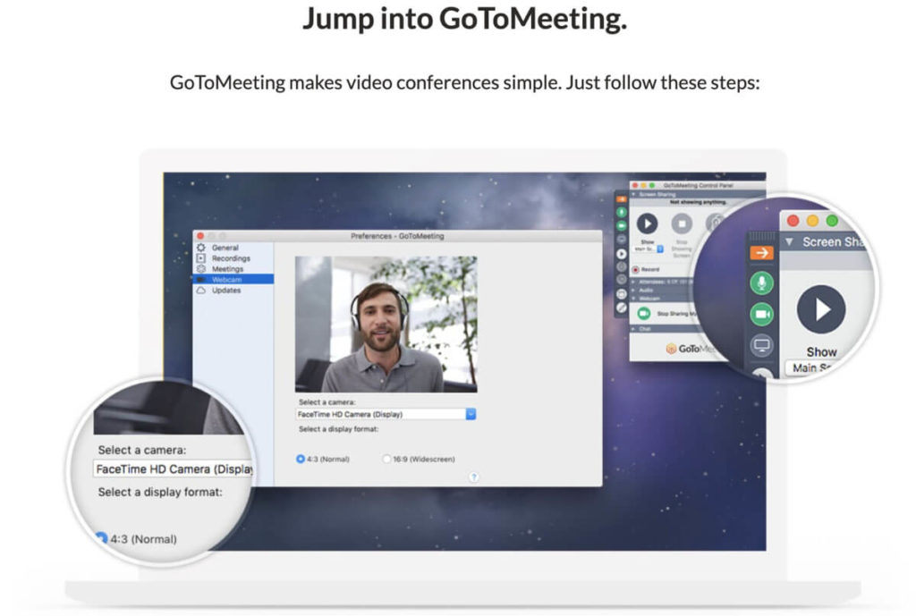 alternative to Skype: screenshot of GoToMeeting